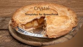  Presentation with apple - Slides enhanced with freshly-baked-apple-pie background and a gold colored foreground