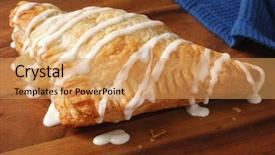  Presentation with turnover - Amazing presentation design having freshly baked apple turnover backdrop and a yellow colored foreground
