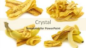  Presentation with banana chips - Theme featuring freshly-baked-banana-chips background and a yellow colored foreground