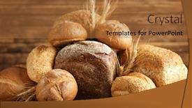  Presentation with bread - Cool new PPT theme with freshly baked bread products backdrop and a red colored foreground