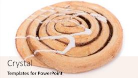  Presentation with cinnamon roll - Cool new theme with freshly-baked-cinnamon-bun-roll backdrop and a coral colored foreground
