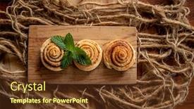  Presentation with cinnamon - Cool new PPT theme with freshly-baked-cinnamon-rolls backdrop and a tawny brown colored foreground