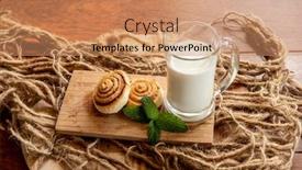  Presentation with cinnamon - Audience pleasing slide deck consisting of freshly-baked-cinnamon-rolls backdrop and a coral colored foreground