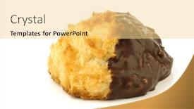  Presentation with white chocolate - Cool new presentation theme with freshly-baked-cocos-and-chocolate backdrop and a blonde colored foreground