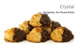  Presentation with white chocolate - Theme consisting of freshly-baked-cocos-and-chocolate background and a white colored foreground