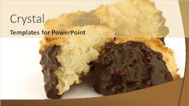  Presentation with white chocolate - Colorful theme enhanced with freshly-baked-cocos-and-chocolate backdrop and a yellow colored foreground