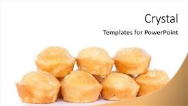  Presentation with muffins - Cool new presentation theme with freshly baked cornbread muffins backdrop and a  colored foreground