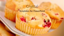  Presentation with muffin - Presentation theme having freshly-baked-cranberry-muffins-resting background and a yellow colored foreground