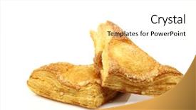  Presentation with apple - PPT theme having freshly baked crispy apple turnover background and a white colored foreground