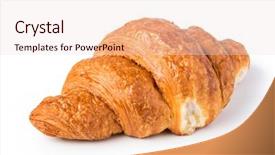  Presentation with croissant - Cool new slides with freshly baked croissants on wooden backdrop and a lemonade colored foreground
