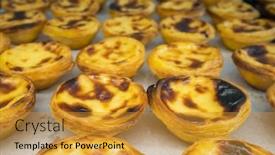 Presentation with traditional - Slide deck consisting of freshly-baked-crunchy-traditional-portuguese background and a gold colored foreground