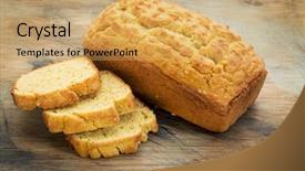  Presentation with gluten free - Presentation having freshly baked gluten free background and a yellow colored foreground