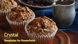  Presentation with natural ingredients - Amazing presentation theme having freshly baked honey raisin muffins backdrop and a tawny brown colored foreground