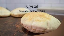  Presentation with flat - Amazing slide deck having freshly baked israeli flat bread backdrop and a light gray colored foreground