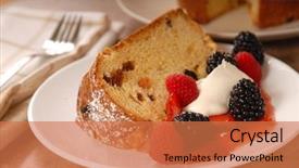  Presentation with italian - Colorful PPT layouts enhanced with freshly-baked-italian-panettone-christmas backdrop and a coral colored foreground