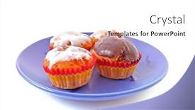  Presentation with muffins - Audience pleasing PPT theme consisting of freshly-baked-muffins backdrop and a white colored foreground