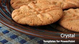  Presentation with peanut butter - Slides having freshly baked peanut butter cookies background and a tawny brown colored foreground