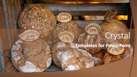  Presentation with bavaria - PPT theme consisting of freshly-baked-traditional-german-bread background and a tawny brown colored foreground