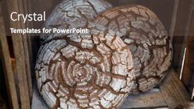  Presentation with german - Presentation theme with freshly-baked-traditional-german-sourdough background and a tawny brown colored foreground