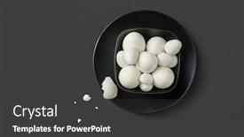  Presentation with farm food - Presentation design enhanced with freshly-boiled-natural-farm-chicken background and a dark gray colored foreground