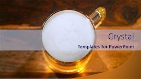  Presentation with brewed - Presentation design consisting of freshly-brewed-beer background and a sky blue colored foreground
