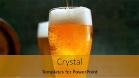  Presentation with brewed - Presentation design with freshly-brewed-beer background and a gold colored foreground