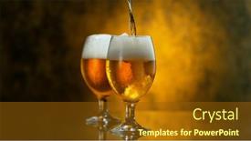  Presentation with brewed - Presentation design having freshly-brewed-beer background and a tawny brown colored foreground