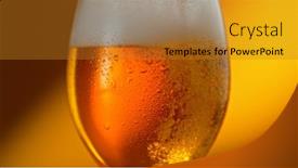  Presentation with brewed - PPT theme enhanced with freshly-brewed-beer background and a gold colored foreground