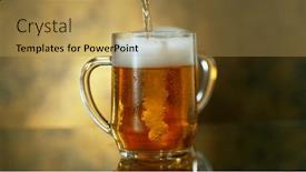  Presentation with brewed - Presentation theme featuring freshly-brewed-beer background and a yellow colored foreground