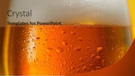  Presentation with brewed - Slide set with freshly-brewed-beer background and a gold colored foreground