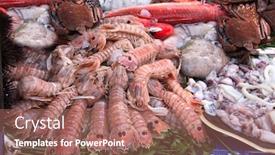  Presentation with north africa - Amazing presentation design having freshly-caught-shrimps-crab backdrop and a coral colored foreground