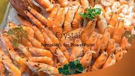  Presentation with shrimp - Theme enhanced with freshly-cooked-prawns-shrimp background and a gold colored foreground