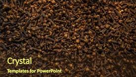  Presentation with clove - PPT theme enhanced with freshly dryed clove spice texture background and a wine colored foreground