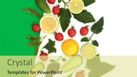  Presentation with lemon lime - Slide set enhanced with freshly-grown-local-produce background and a blonde colored foreground