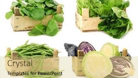  Presentation with fresh fruits vegetables heart - Beautiful theme featuring freshly-harvested-cooking-vegetables backdrop and a lemonade colored foreground