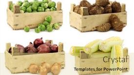  Presentation with cooking - Colorful slide deck enhanced with freshly-harvested-cooking-vegetables backdrop and a yellow colored foreground