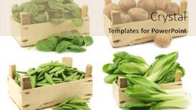  Presentation with cooking - PPT theme with freshly-harvested-cooking-vegetables background and a coral colored foreground