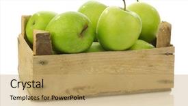  Presentation with wooden - Beautiful presentation featuring freshly harvested granny smith apples backdrop and a coral colored foreground