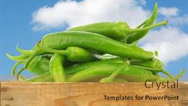  Presentation with jalapeno - Beautiful presentation design featuring freshly-harvested-jalapeno-peppers backdrop and a gold colored foreground