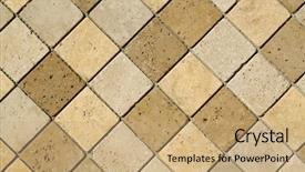  Presentation with tile - Presentation theme having freshly laid decorative wall tiles background and a coral colored foreground