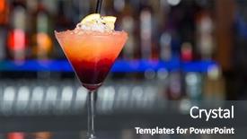  Presentation with fresh strawberry glass of berry - Colorful presentation theme enhanced with freshly made cocktail in martini backdrop and a  colored foreground