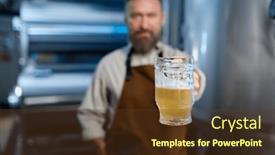  Presentation with craft beer - Slides consisting of freshly-made-craft-beer background and a tawny brown colored foreground