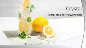  Presentation with high quality - Slides enhanced with freshly-made-organic-lemonade background and a white colored foreground