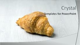  Presentation with croissant - PPT layouts enhanced with freshly-plain-croissant background and a light gray colored foreground