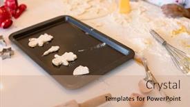  Presentation with cooking - Theme featuring freshly-prepared-homemade-cookies-lying background and a coral colored foreground