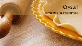  Presentation with flour - PPT layouts having freshly rolled pie crust background and a gold colored foreground
