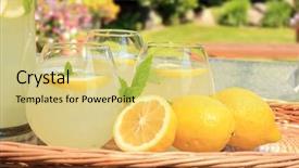  Presentation with lemonade - Audience pleasing PPT layouts consisting of freshly squeezed lemonade backdrop and a yellow colored foreground