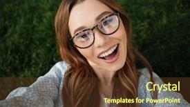  Presentation with joyful - Theme having freshman university - close up top view background and a  colored foreground