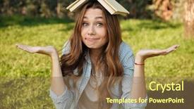  Presentation with fenway park - Slide deck consisting of freshman university - confused brunette woman sitting background and a  colored foreground