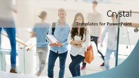  Presentation with busy - Presentation design consisting of freshman university - young couple as freshmen background and a lemonade colored foreground